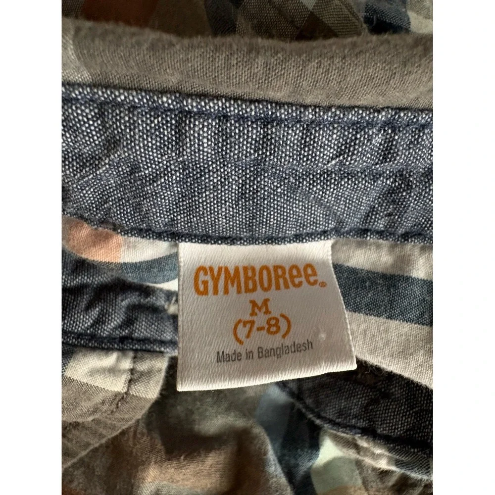 Gymboree Boys Short Sleeve Plaid Button-Up Shirt‎